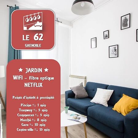 Le 62 - Spacieux T2 Avec Jardin, Parking & Tramway 格勒诺布尔 外观 照片