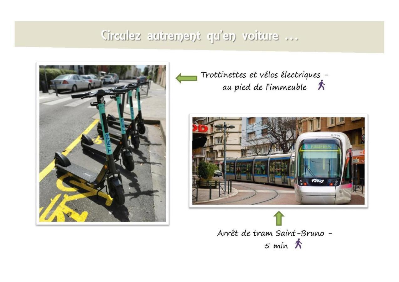 Le 62 - Spacieux T2 Avec Jardin, Parking & Tramway 格勒诺布尔 外观 照片